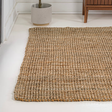 Biot Traditional Rustic Handwoven Jute Area Rug
